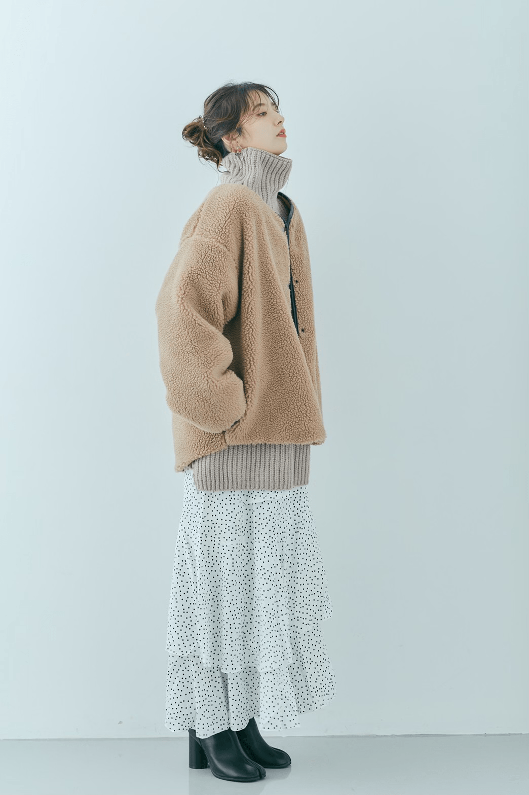 mite short boa coat