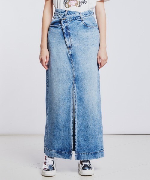 DOUBLE STANDARD CLOTHING スリットデニムスカート