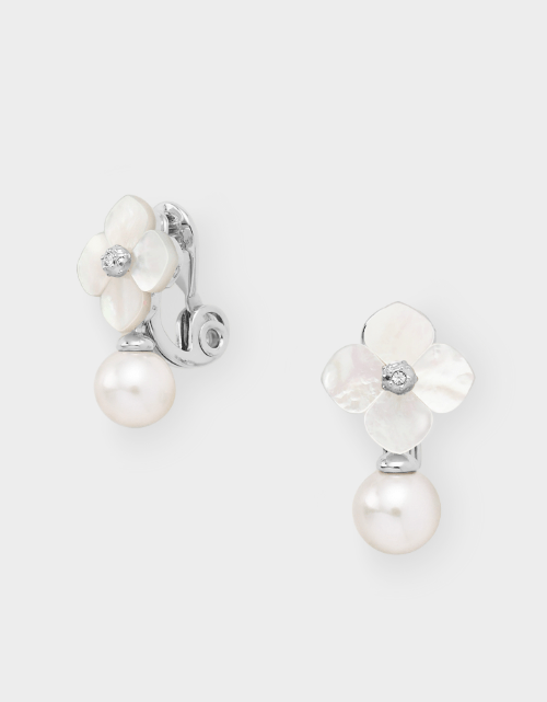 VENDOME BOUTIQUE 淡水パール シェルフラワー イヤリング