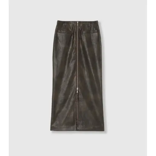 THINGS THAT MATTER VINTAGE ARTIFITICIAL LEATHER LONG SKIRT
