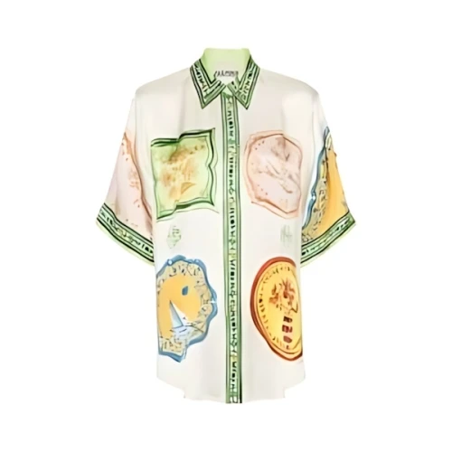 ALEMAIS Porcelain silk shirt