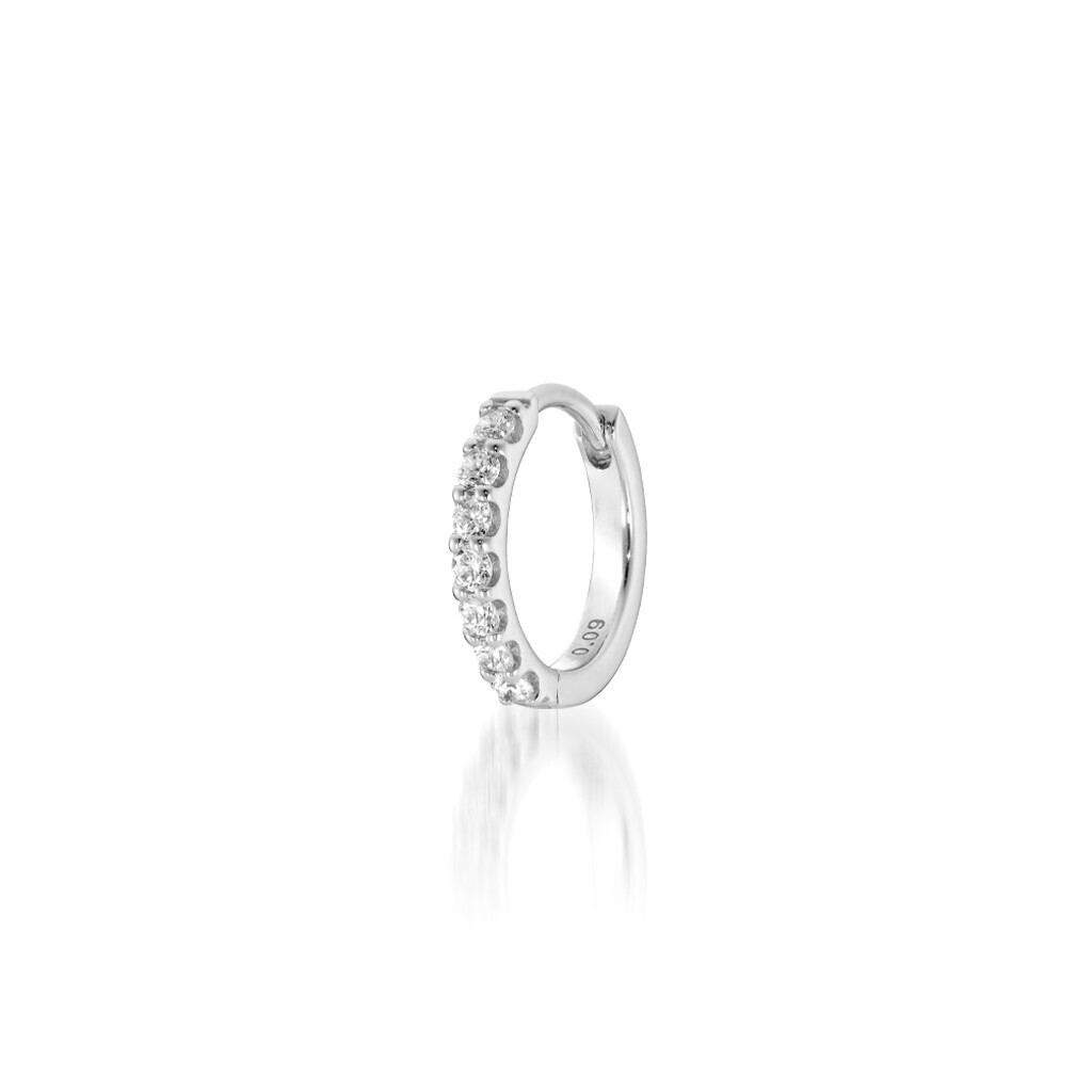 STAR JEWELRY DIAMOND CLICK HOOP PIERCED EARRING