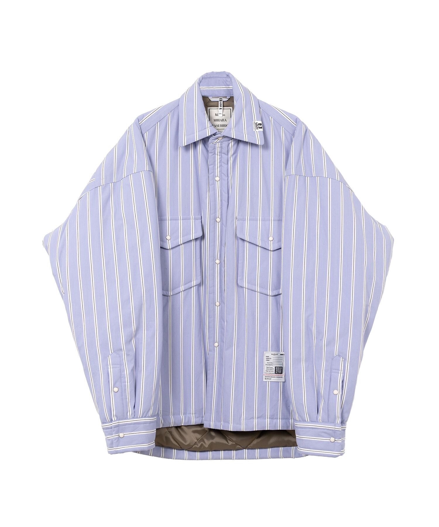 Maison MIHARA YASUHIRO Stripe Puffer Shirt