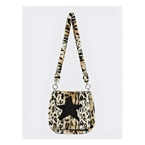 Minga London STARSHINE LEOPARD FURRY BAG
