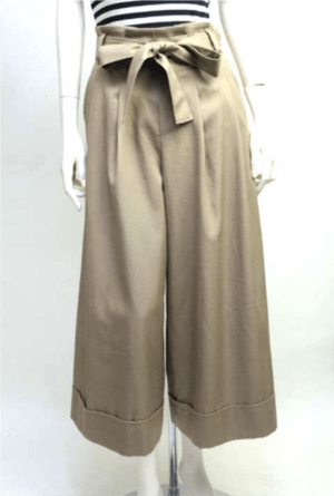 trois 【T171-87023】trois/ウエストリボンワイドパンツ