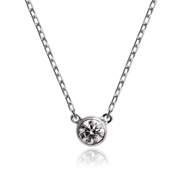 ジュエリー工房Orefice(オレフィーチェ) 0.1ct 「ダイヤ ヌード」ネックレス