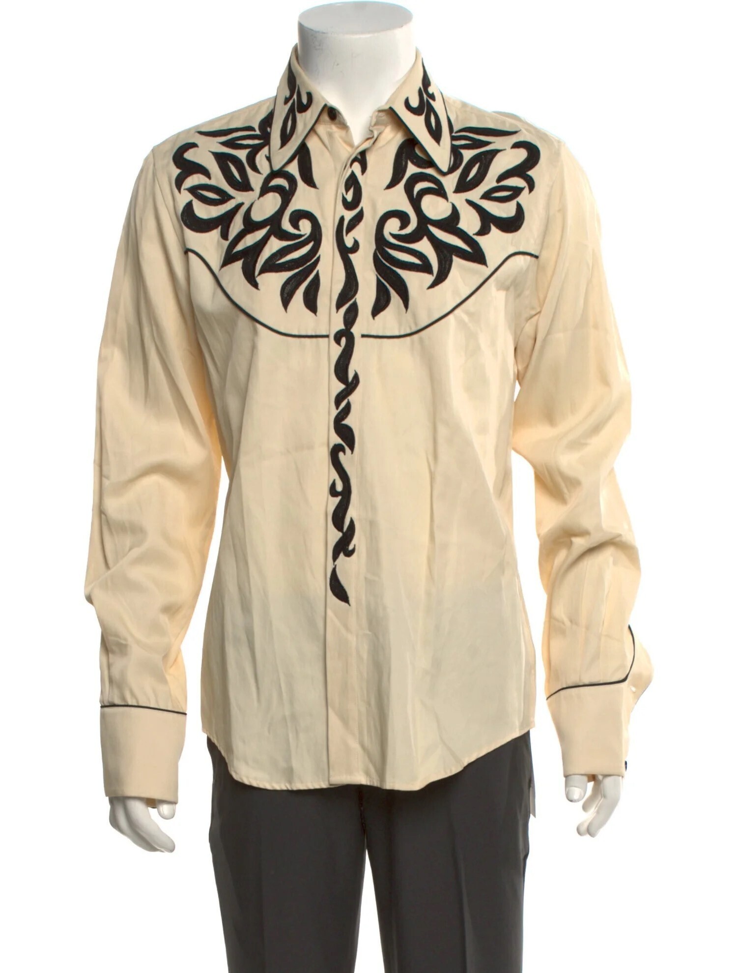 Dries Van Noten Graphic Print Long Sleeve Shirt