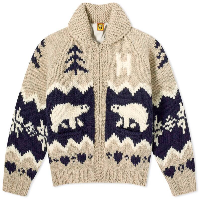Human Made Polar Bear Cowichian Cardigan