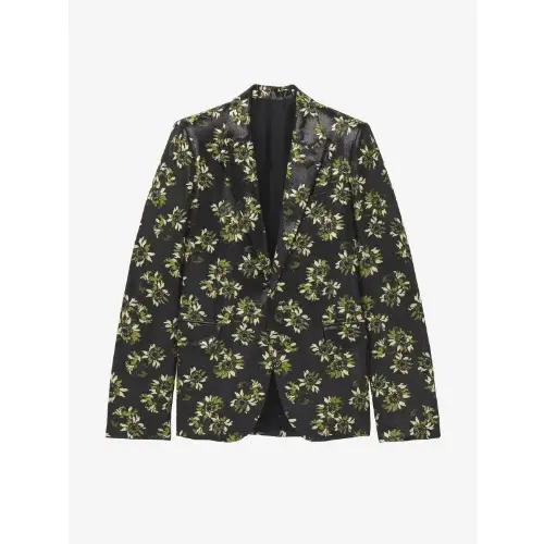 Alexander McQueen サンフラワー ジャカード シングルブレストジャケット