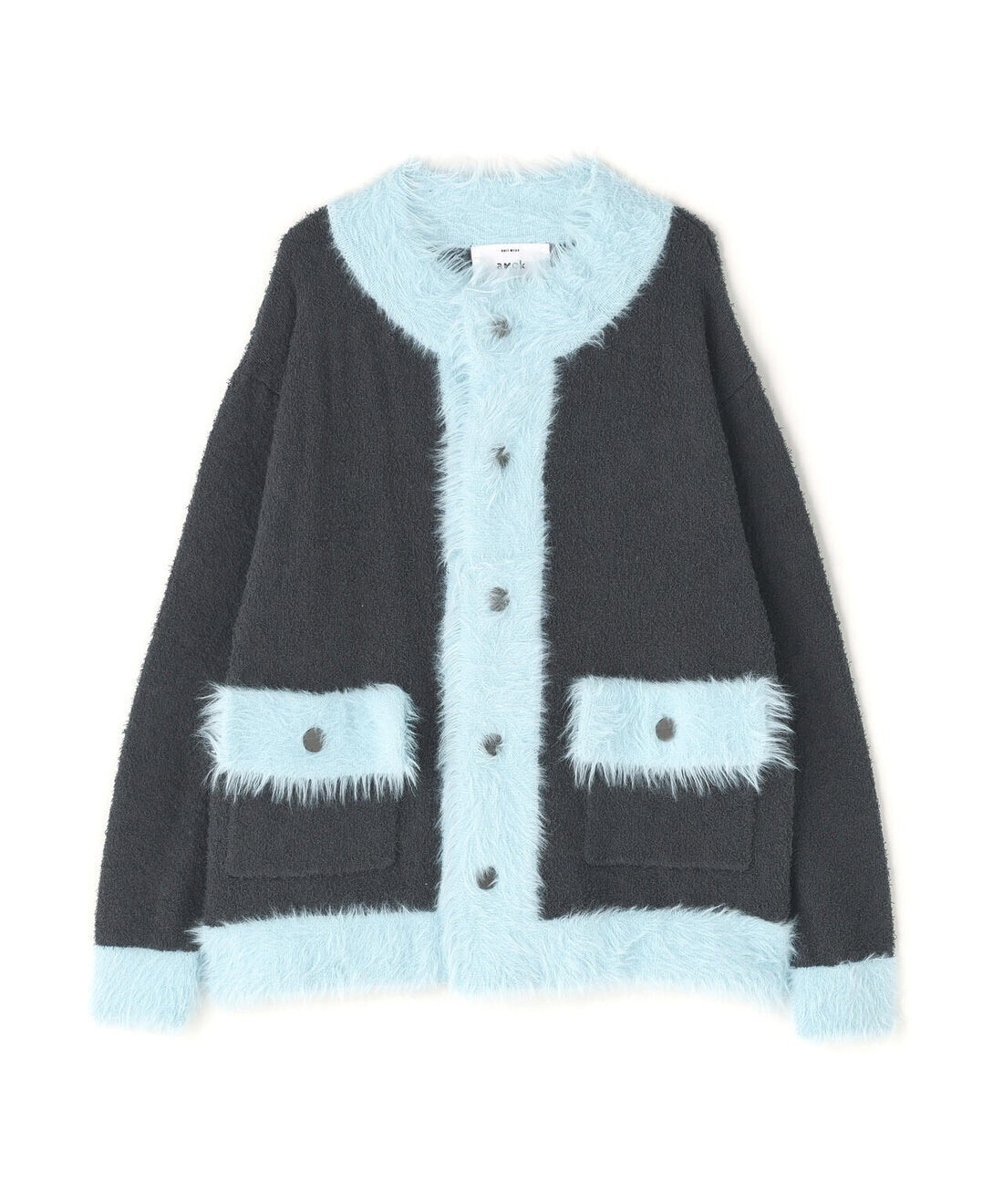 amok COLLARLESS KNIT JACKET