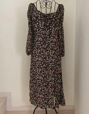 ZARA 花柄 ロングワンピース