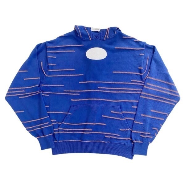 LIBRIO MENDONÇA KNIT HOODIE　BLUE
