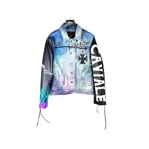 CAVIALE SLEEVE Leather DENIM JACKET