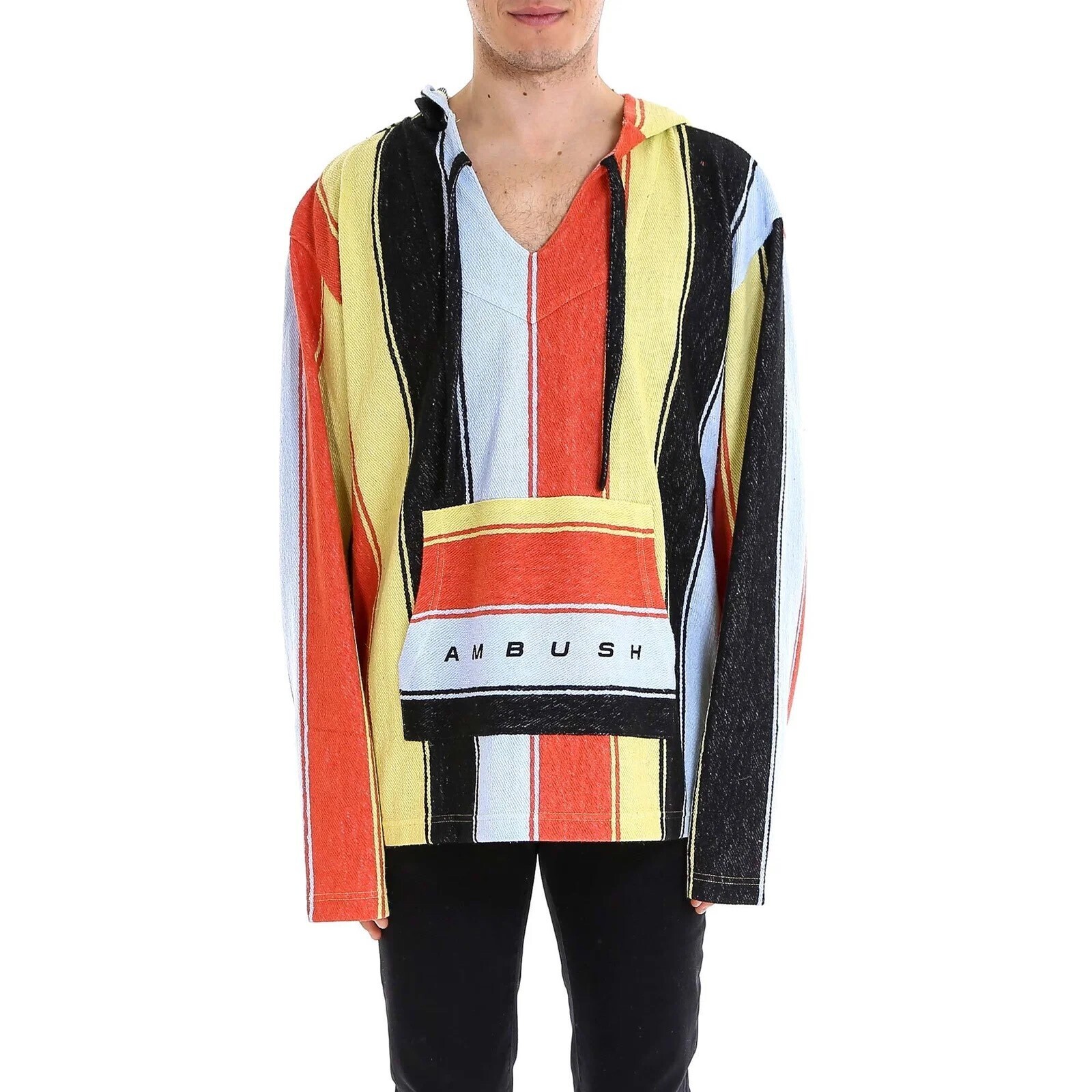 AMBUSH Logo Striped Hoodie