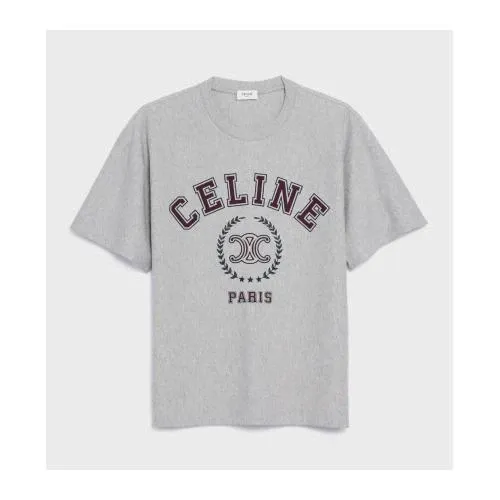 CELINE  Tシャツ / コットンジャージー - ヴィンテージグレーメランジ / ボルドー -  - 1 | CELINE Tシャツ / コットンジャージー - ヴィンテージグレーメランジ / ボルドー -  - 1 | CELINE Tシャツ / コットンジャージー