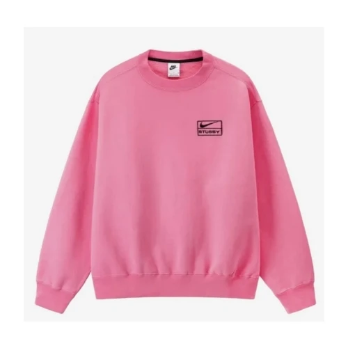 NIKE × Stussy NRG Washed Fleece Crew "Pink"