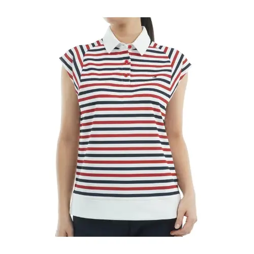 Tommy Hilfiger Golf クレイジーボーダー フレンチスリーブポロシャツ