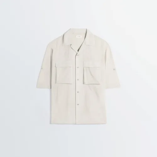 Lemaire ウォッシュドテクニカルコットンのショートスリーブ ユーティリティシャツ
