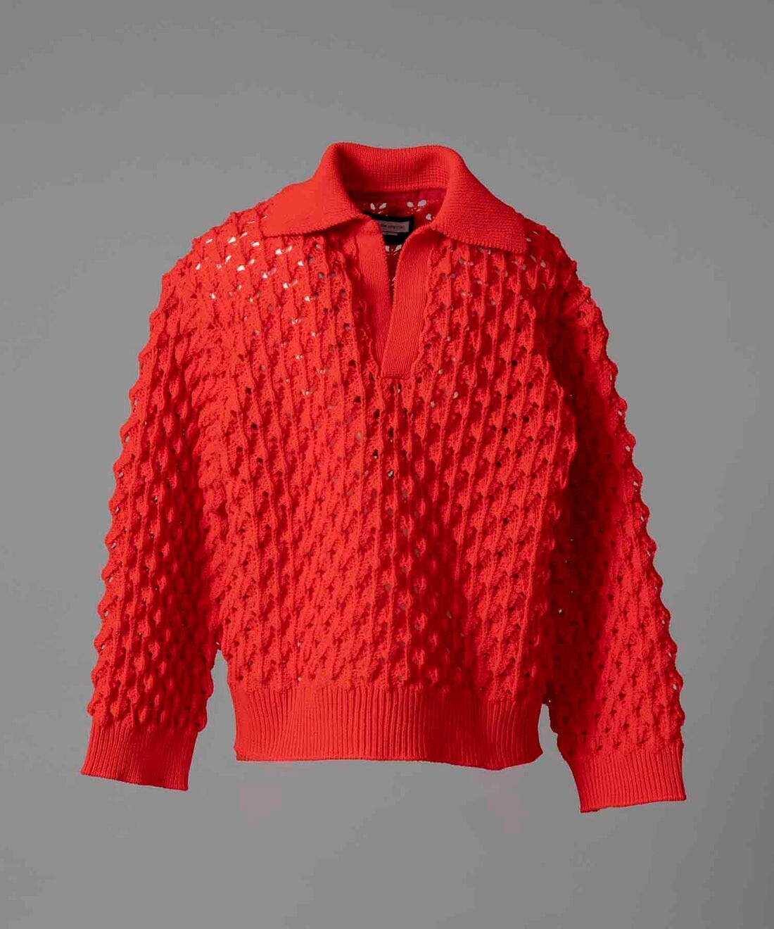 MAISON SPECIAL Prime-Over Spike Mesh Skipper Knit Pullover