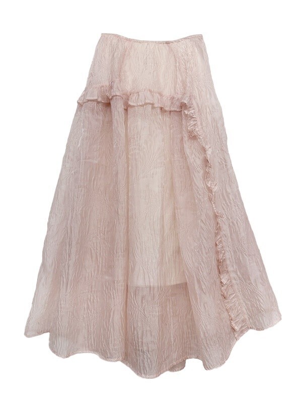 Honey mi Honey jacquard frill skirt