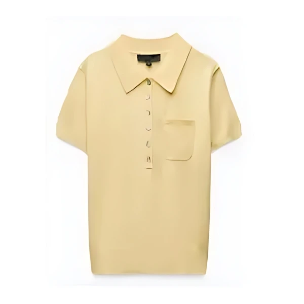 ZARA ウール製 薄手ポロトップス