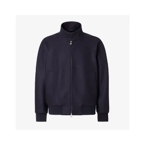 FENDI ブルーカシミア ボンバージャケット
