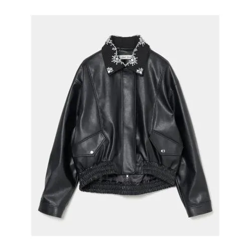 tanakadaisuke crystal bijou collar 2WAY blouson