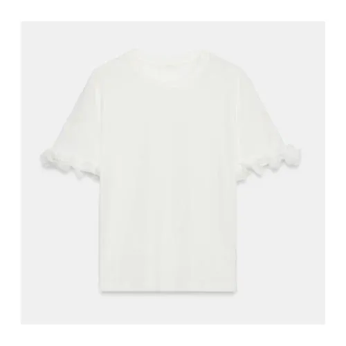 ZARA COTTON RUFFLE T-SHIRT
