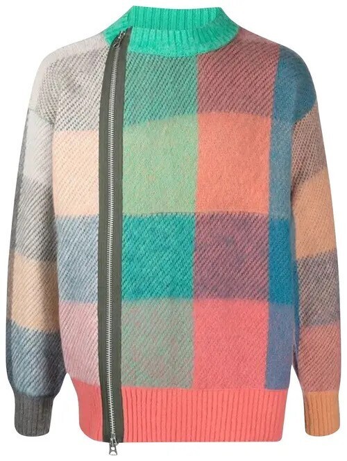 sacai Plaid Knit Sweater 'Multicolor'