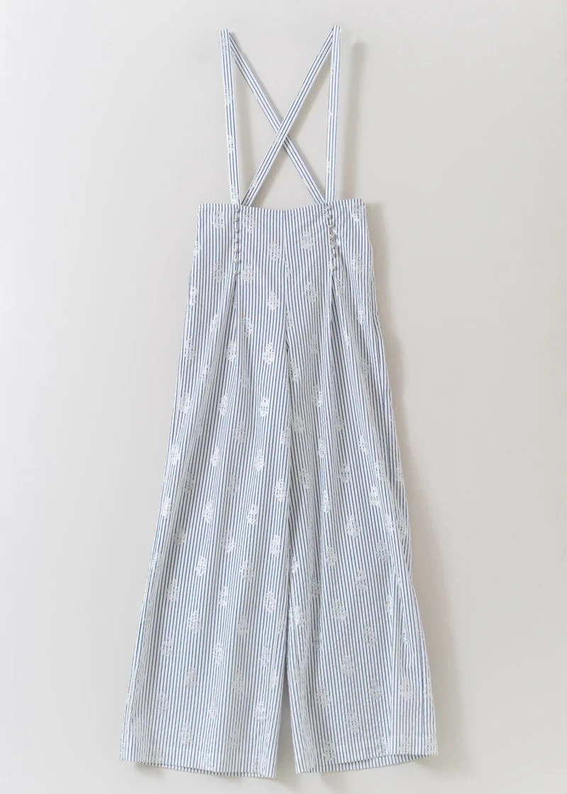 NE QUITTEZ PAS Poplin Foil Print Button Pants