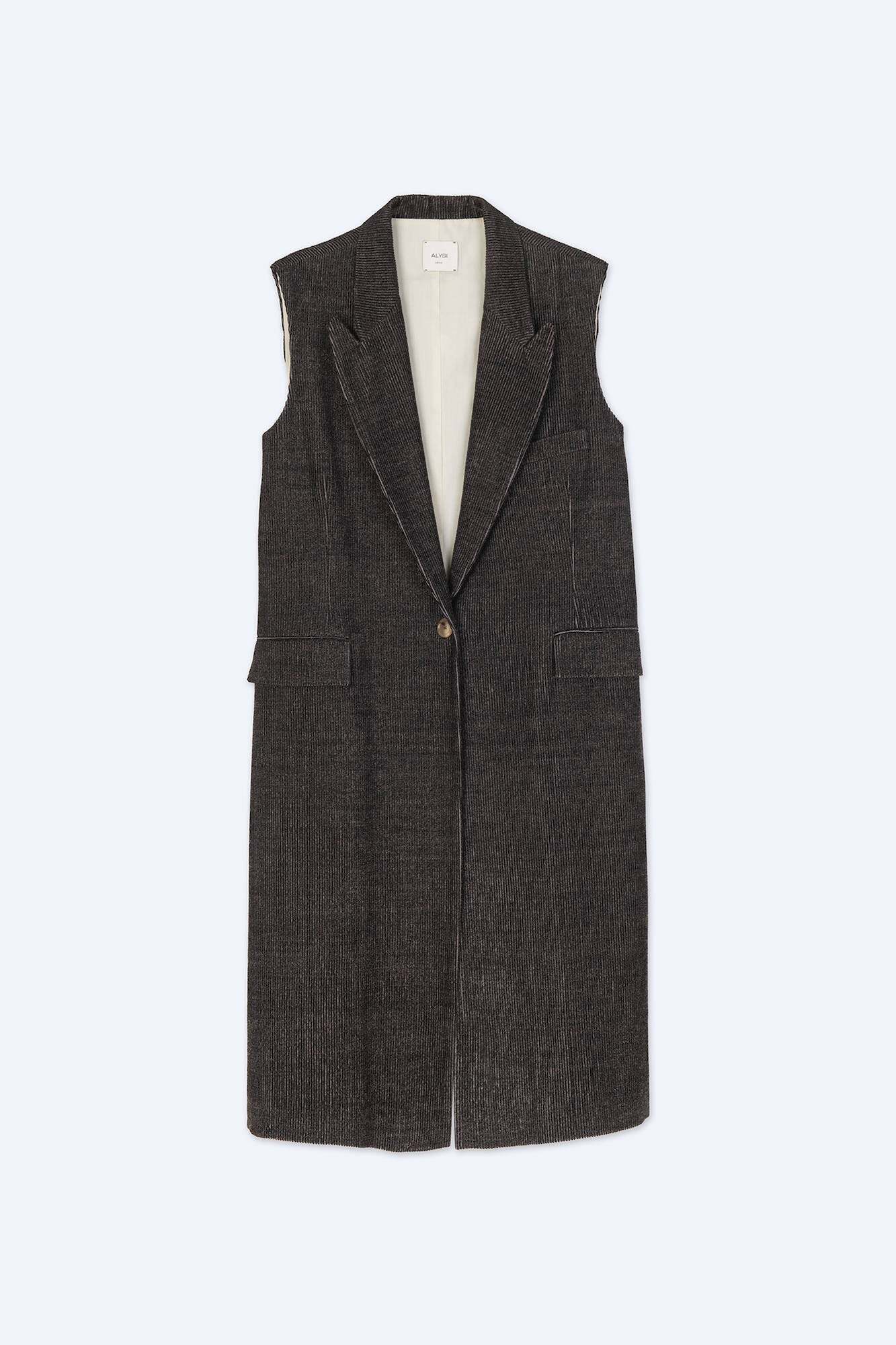 ALYSI MAXI TAILORED VELVET MELANGE