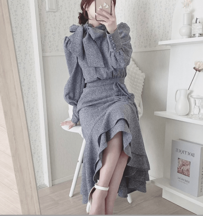 For'mu-フォム- 《For`mu-フォム- XS・Fサイズ》フィッシュテールマーメイドワンピース《ネイビーF》