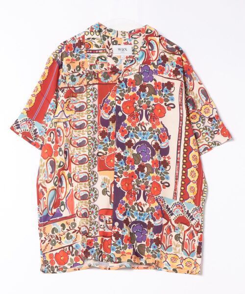 ADAM ET ROPE' DIDCOT SS SHIRT ABSTRACT TILE PRINT