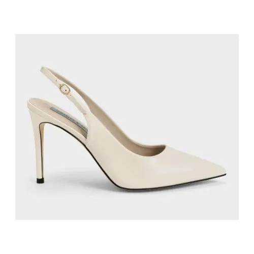 CHARLES & KEITH スティレットヒール スリングバックパンプス - チョーク
