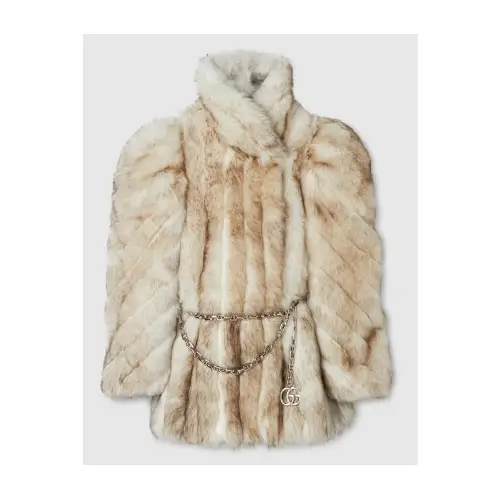 GUCCI Smooth long shearling coat