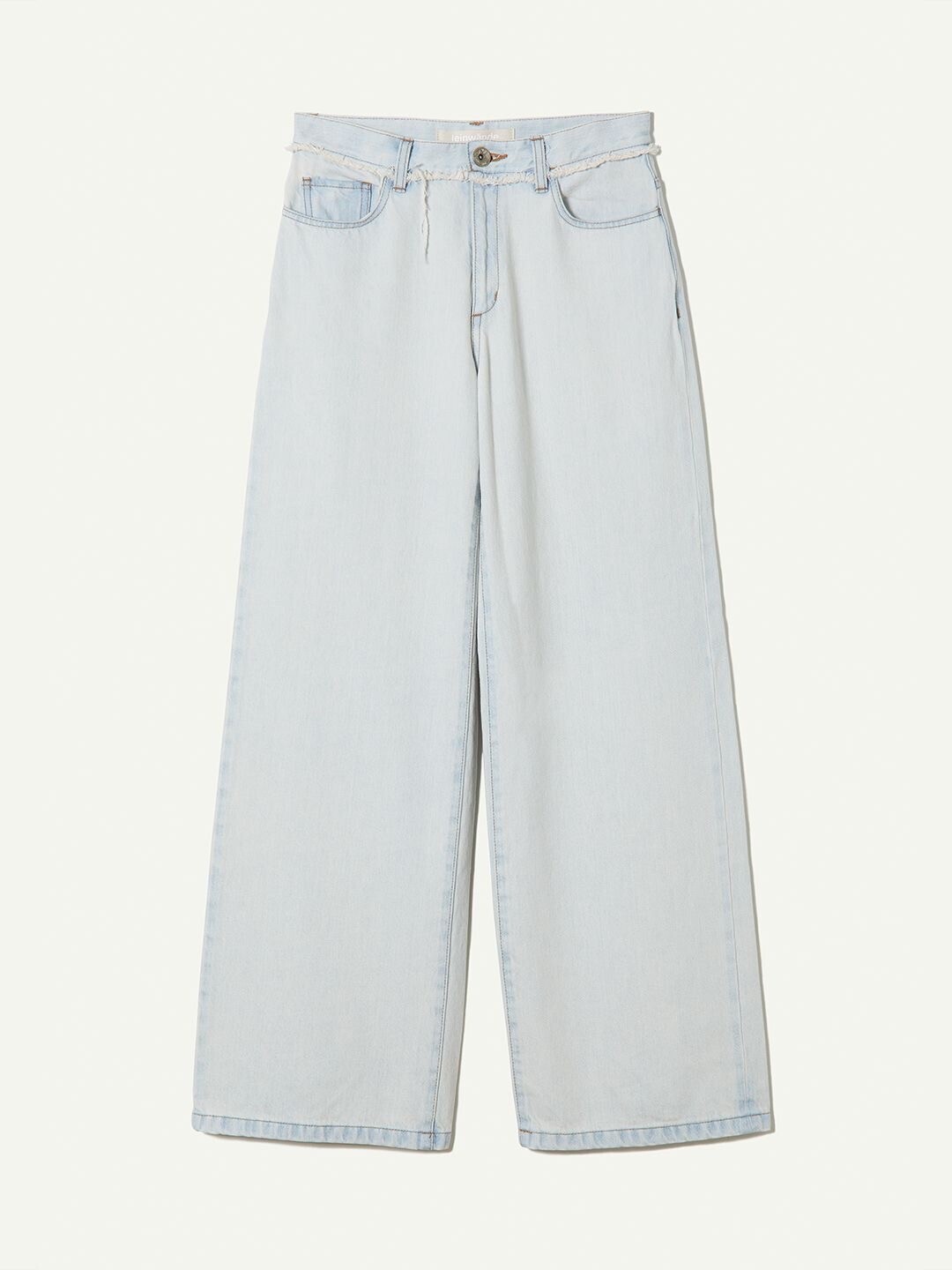 leinwande Denim Cropped Edges Trouser