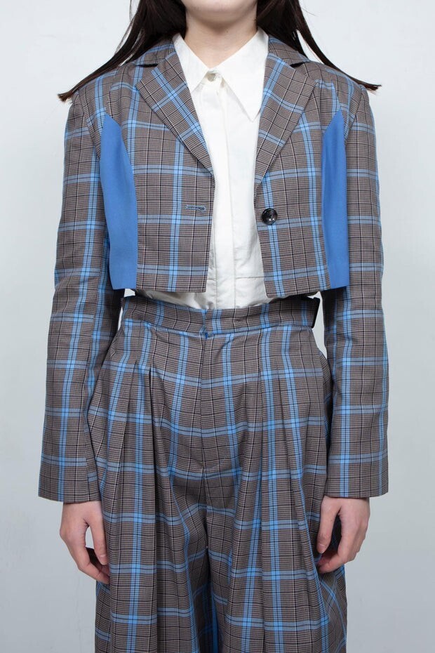 TEKI Check short jacket
