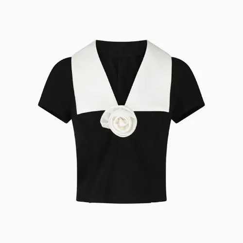 Bibiy. STEPHANIE ROSETTE TOP