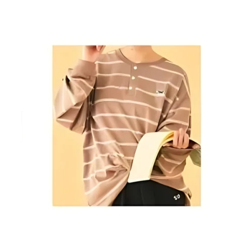 TOWN CRAFT 別注 スリーラインボーダーロングスリーブ ヘンリーネックTシャツ
