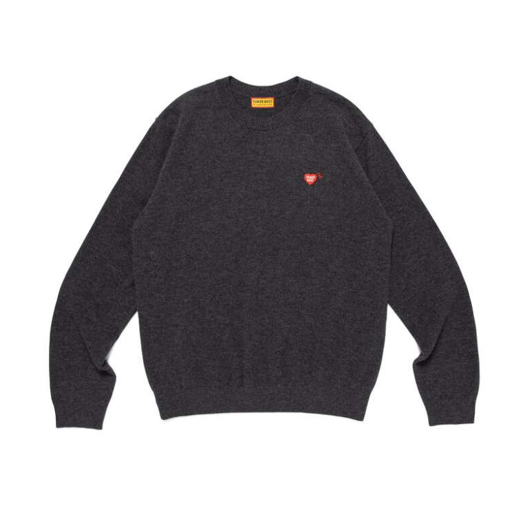 HUMAN MADE HEART BADGE KNIT SWEATER