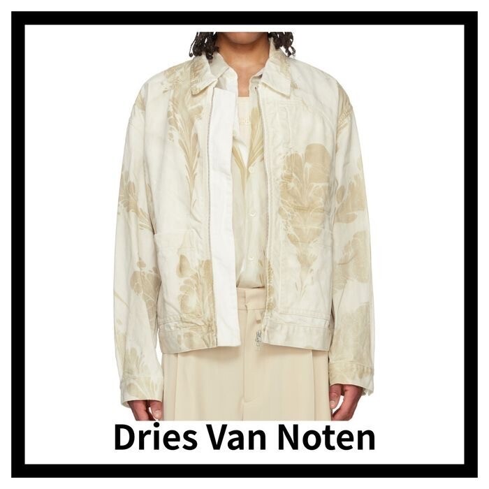 Dries Van Noten ベージュ＆オフホワイト ジャケット