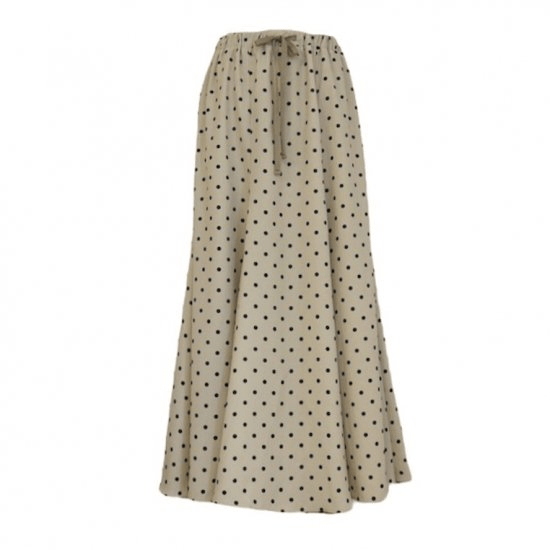 BayBee dot flare skirt(beige)