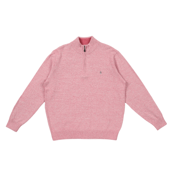 Hush Puppies 綿ニットハーフZIPセーター