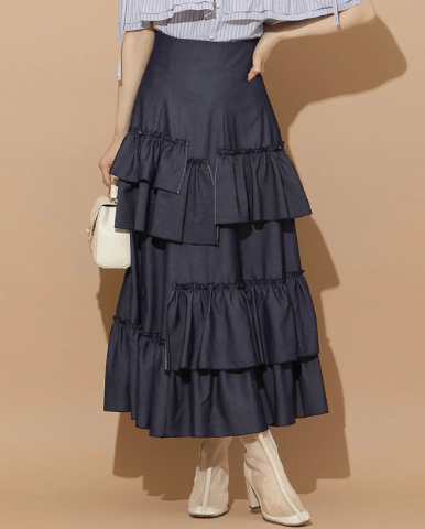 WILLSELECTION アシメフリルハイウエストスカート