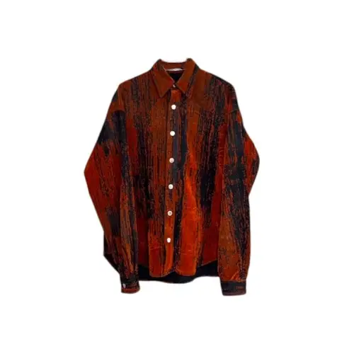 JOHN LAWRENCE SULLIVAN JLS FLOCKED DENIM OVERSIZED SHIRT