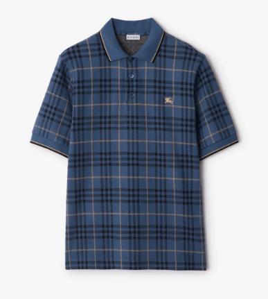 BURBERRY チェックコットンポロシャツ