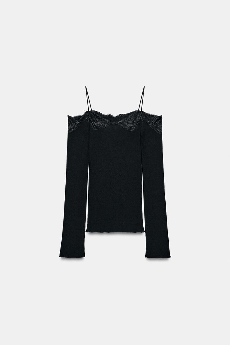 ZARA オフショルダーTシャツ