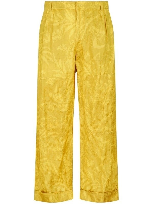 ETRO patterned-jacquard wide-leg trousers