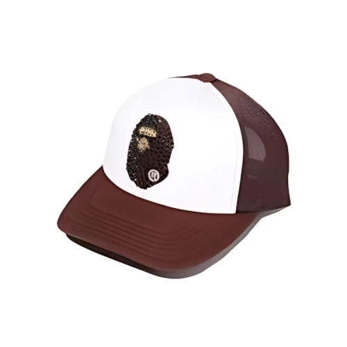 A BATHING APE Head Crystal Stone Mesh Cap