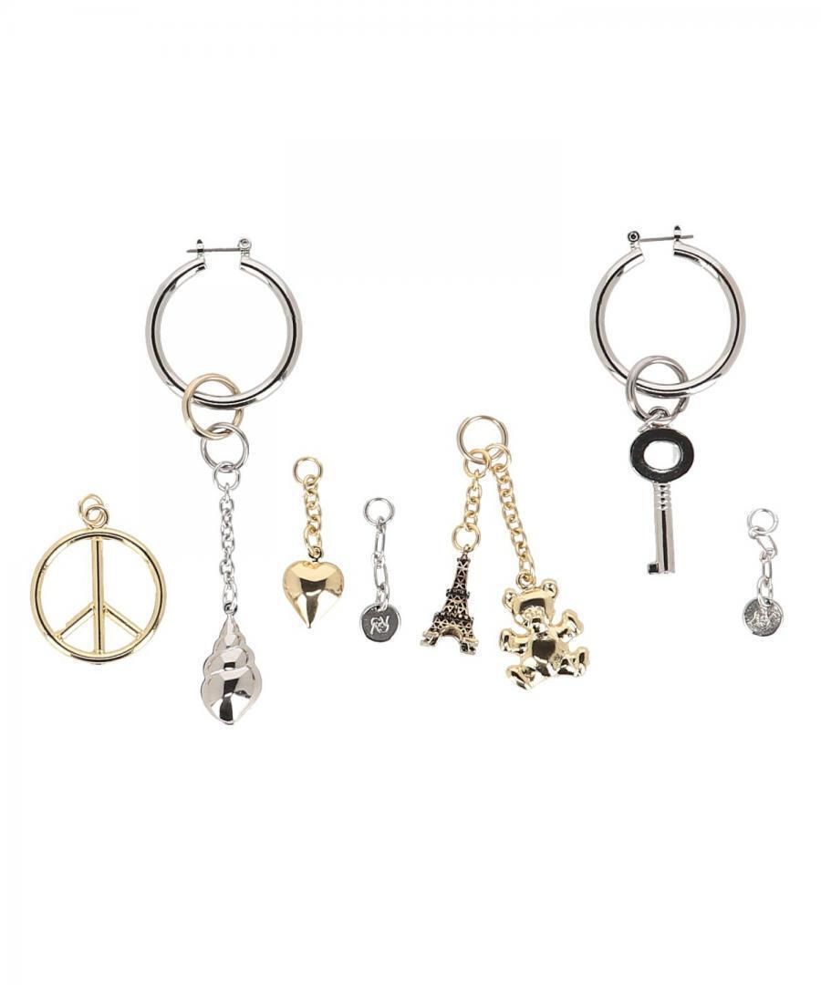 G.V.G.V. SOUVENIR CHARMS HOOP EARRINGS